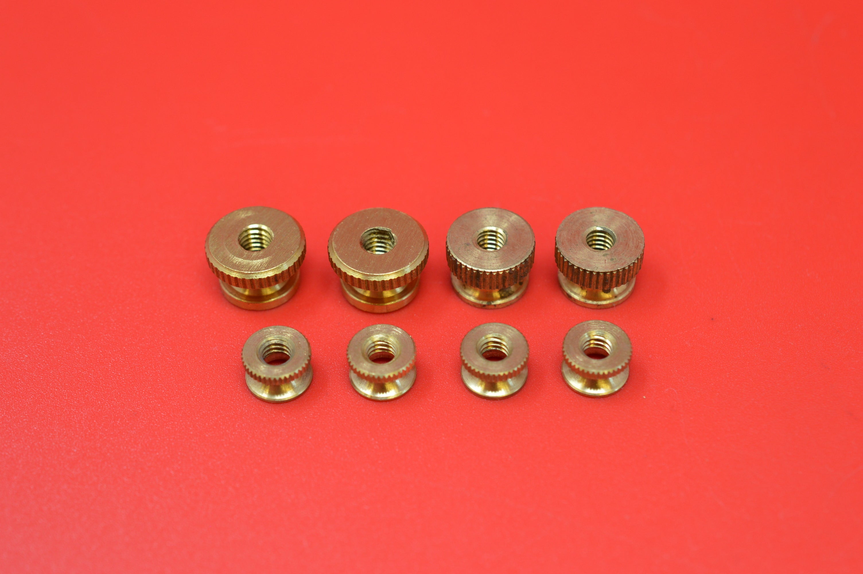 thumbnail image 2 of 5 Brass Spark Plug Thumb Nuts 8-32 Thread X 7/16in OD – For Maytag Flywheel Supply 2 of 3