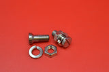 3749-16 HARLEY J JD FRONT FENDER BOLTS. NICKEL PLATED. 1916-1929 MADE IN USA!