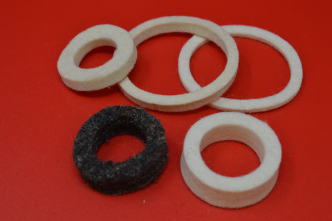 VL30-36K HARLEY VL FRONT AND REAR WHEEL HUB FELT WASHER KIT (5 PCS) 1930-1936